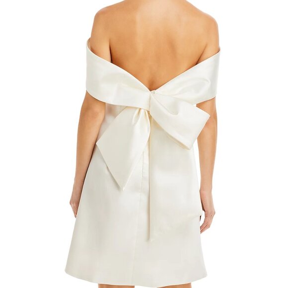 Amsale Mikado Off The Shoulder Dress - Picture 4 of 12